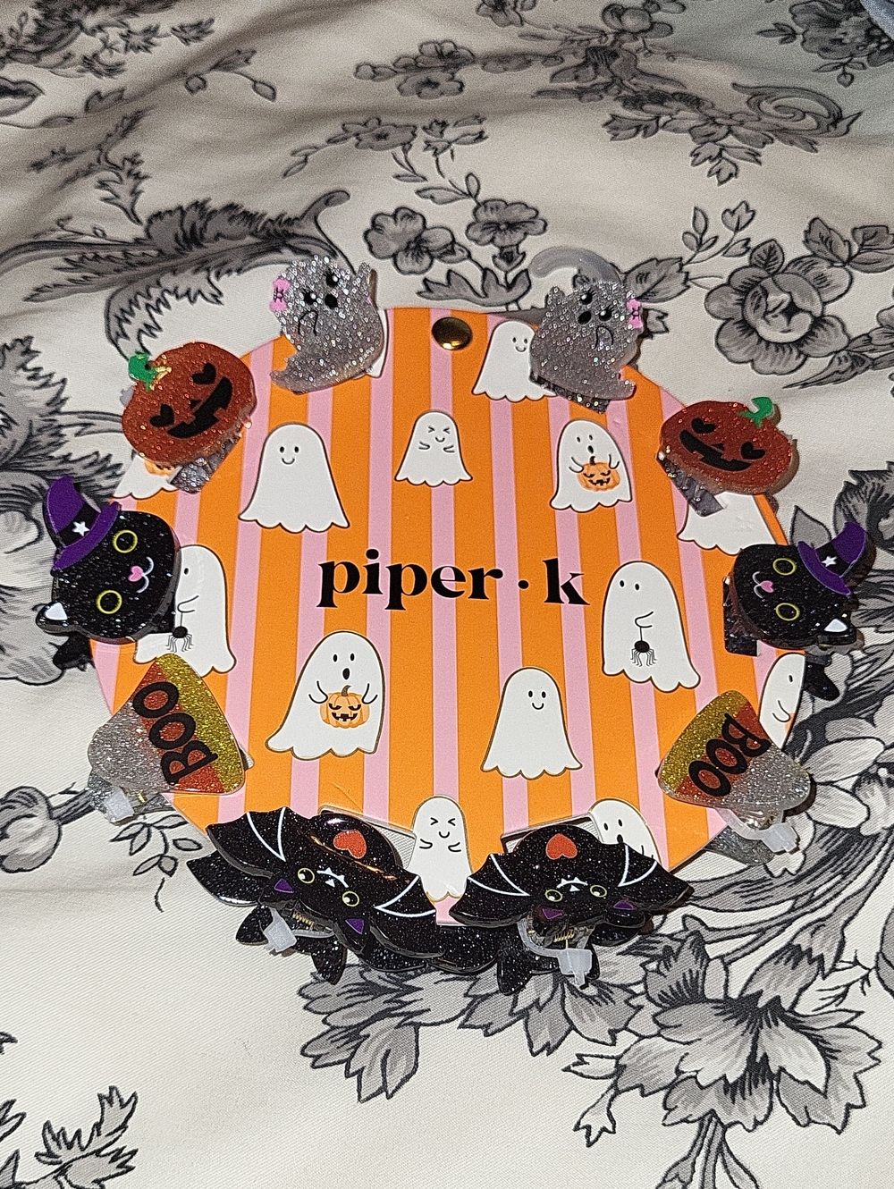 Halloween hairclips ghost bat Jack o'lantern